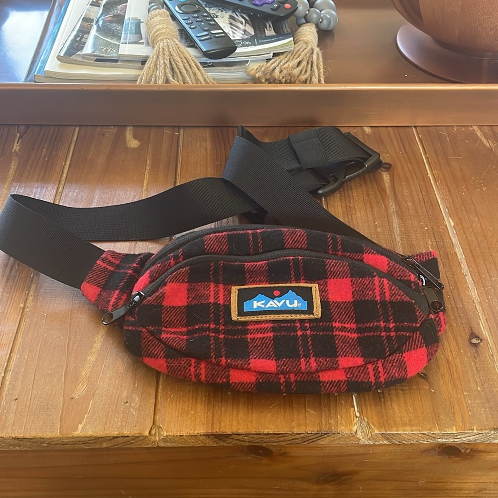 Kavu Lumberjack Plaid Spectator Belt Bag Fanny Pack